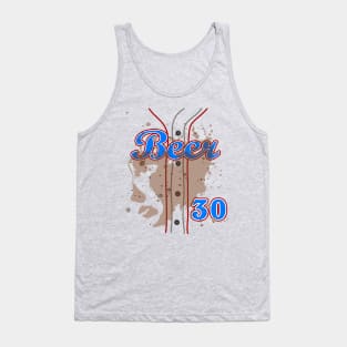 BEER 30 Beer Drinker Halloween Costume Tailgate Party Shirt Blue Tank Top